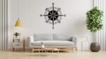 Coastal Compass Metal Wall Art – Minimalist Ocean Decor for Room & Living Space