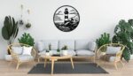 Coastal Lighthouse Metal Wall Art – Minimalist Ocean Decor for Room & Living Space