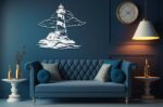 Coastal Nautical Lighthouse Metal Wall Art – Minimalist Ocean Decor for Room & Living Space