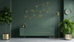 Estrogen Molecule Metal Wall Art – Minimalist Scientific Home Decor