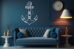 Coastal Anchor Metal Wall Art – Minimalist Ocean Decor for Room & Living Space