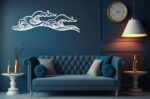 Coastal Ocean Wave Metal Wall Art – Minimalist Ocean Decor for Room & Living Space